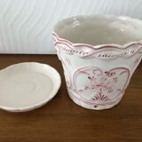 Pot cover ceramic pattern flowers