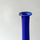 Large Murano blown glass bud vase, cobalt blue, 50cm