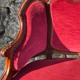 Louis XV style bench in Walnut, 19th century period