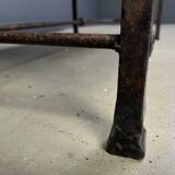 Spanish iron and ceramic tile coffee table, 1950s