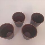 4 stoneware Digoin coffee cups