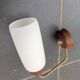 Scandinavian wall lamp teak and glass Denmark vintage 60 Modernist