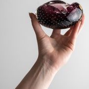 Cendrier en verre à bulles