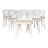 Matte white painted beech chair with upholstered seat in fabric 1970