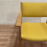 Set of 4 armchairs stamped Hans Wegner "Scandinavian design" 1960.