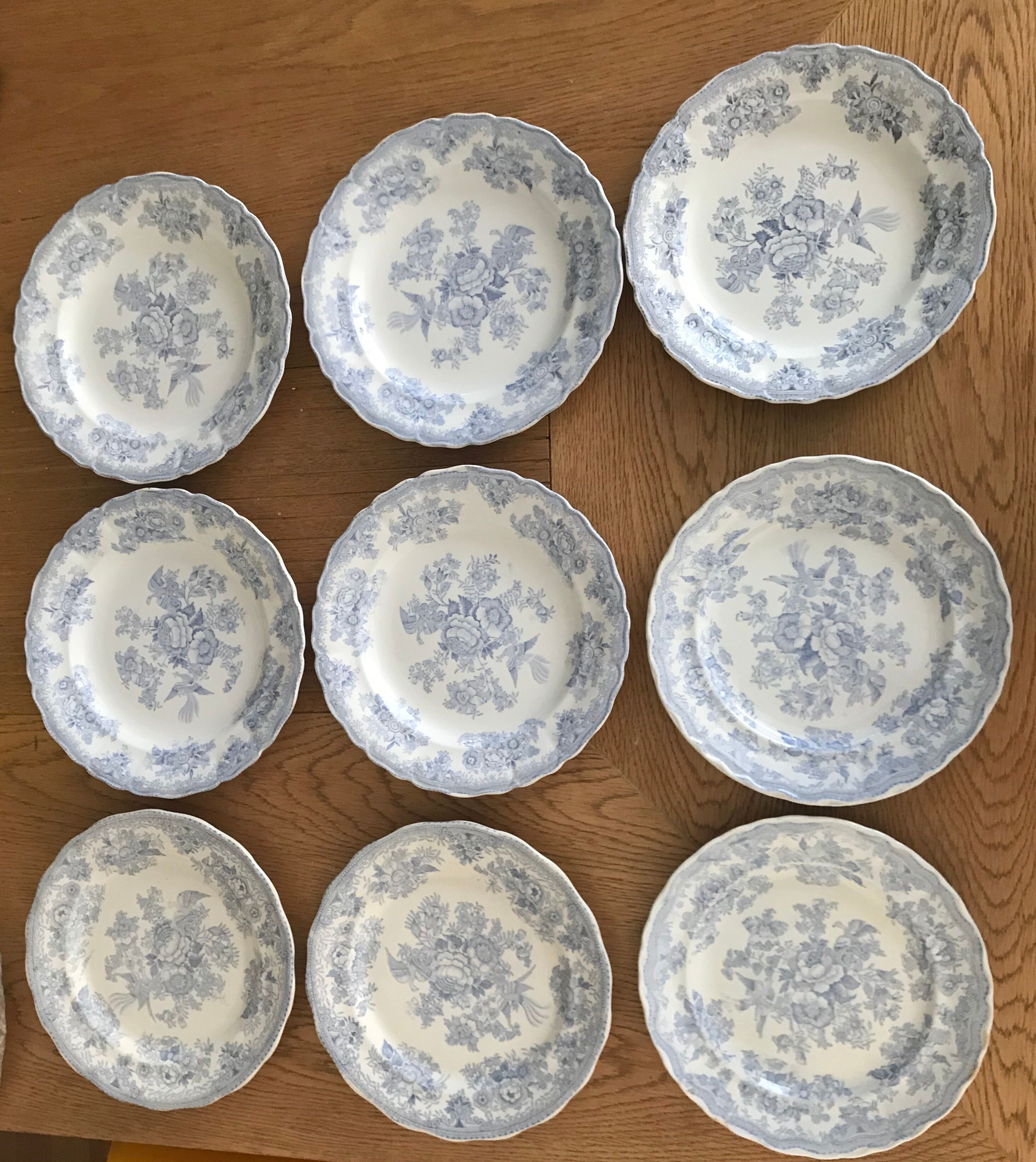 Old English earthenware plates