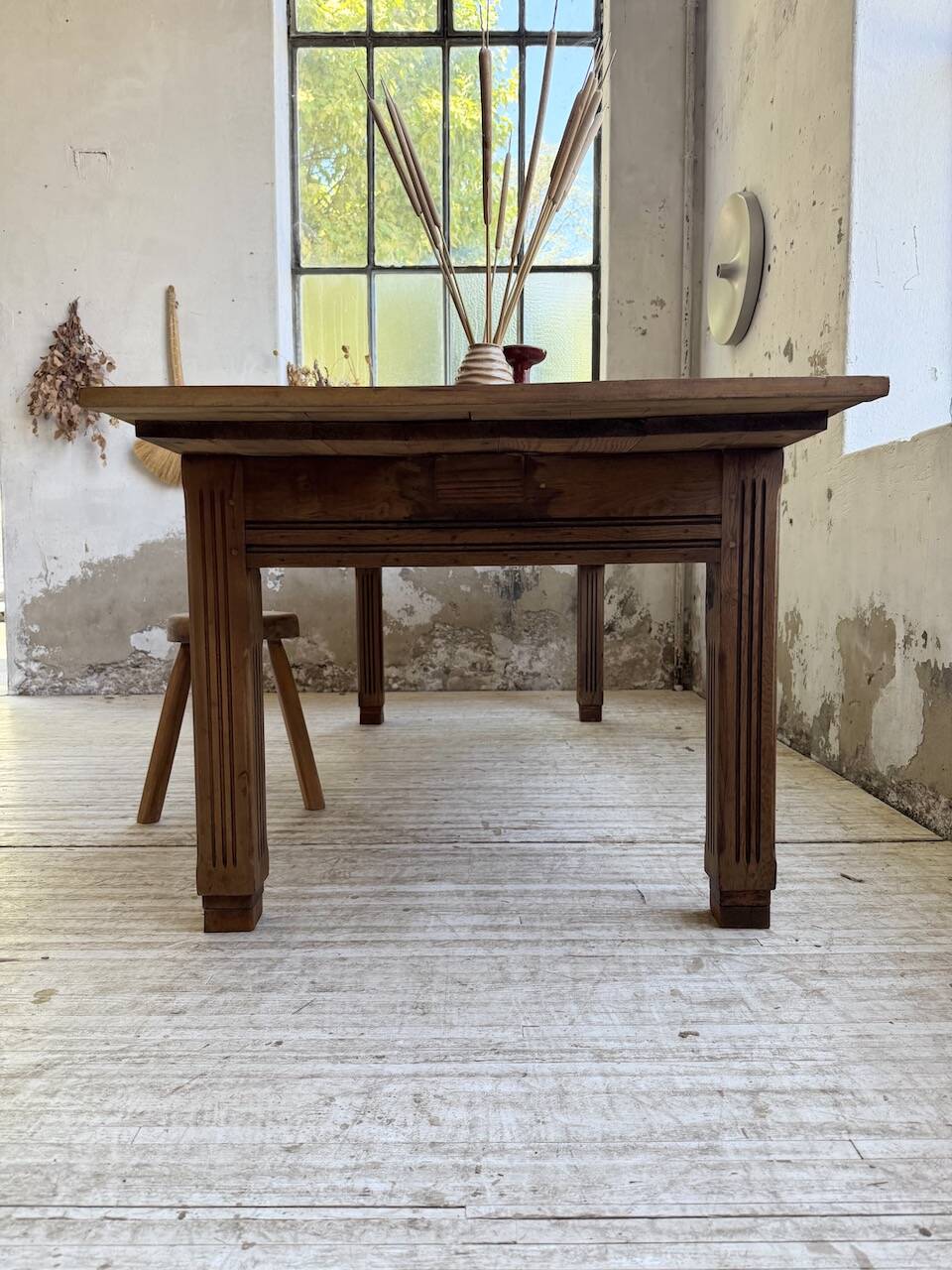 Country farmhouse table in solid beech and oak 2.5m XL