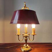 Lampe bouillotte 3 feux en bronze Maison Collange