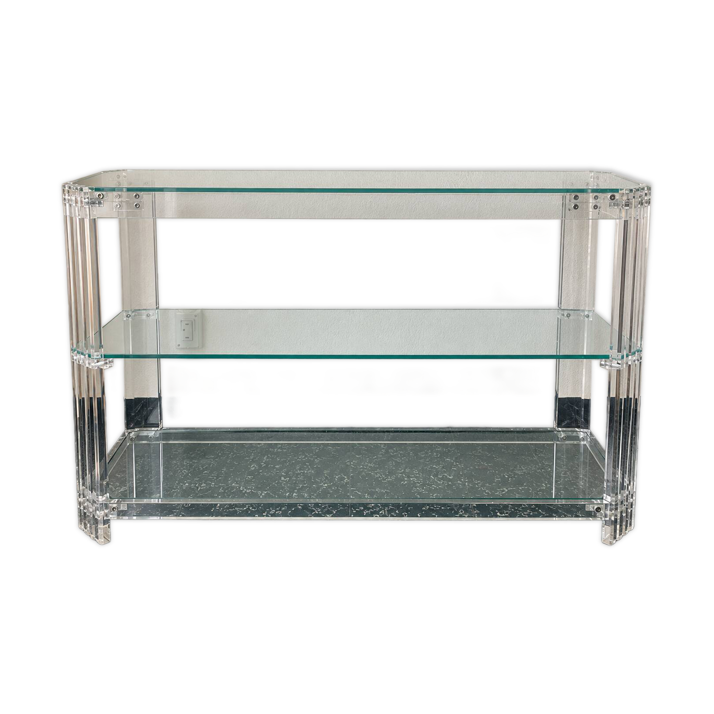 Vintage console made of acrylic and glass