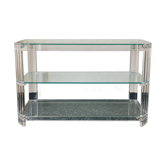 Vintage console made of acrylic and glass