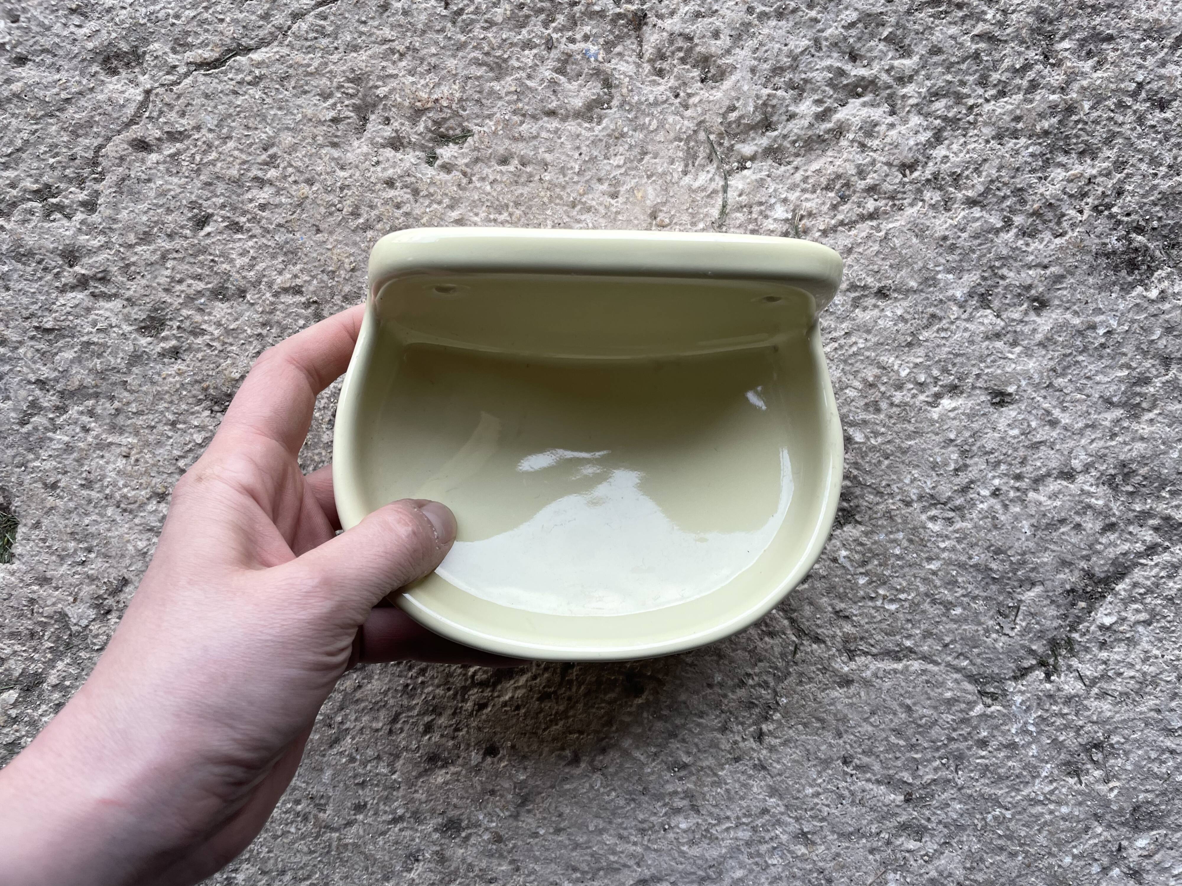 Vintage ceramic wall mounted soap dish