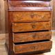 Mahogany and marble toilet chest of drawers - louis philippe period 19th century
