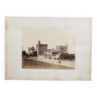 Photo Vienne Gare du Nord 19th century albumen laminated cardboard