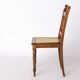 Chaise viennoise ancienne en hêtre et rotin, années 1940