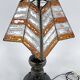 Monumental brutalist thick glass and metal table lamp by Longobard. Italy 1