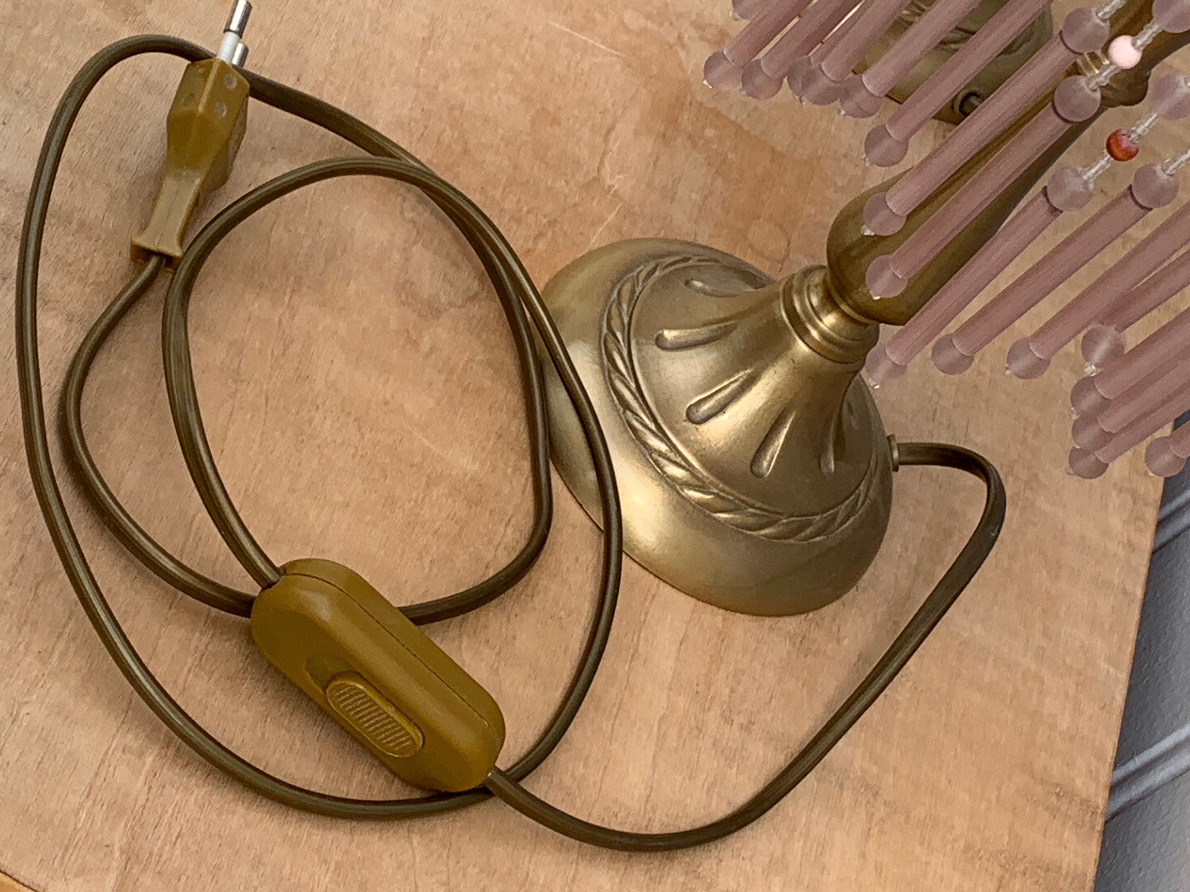 Pair of pampille bedside lamps