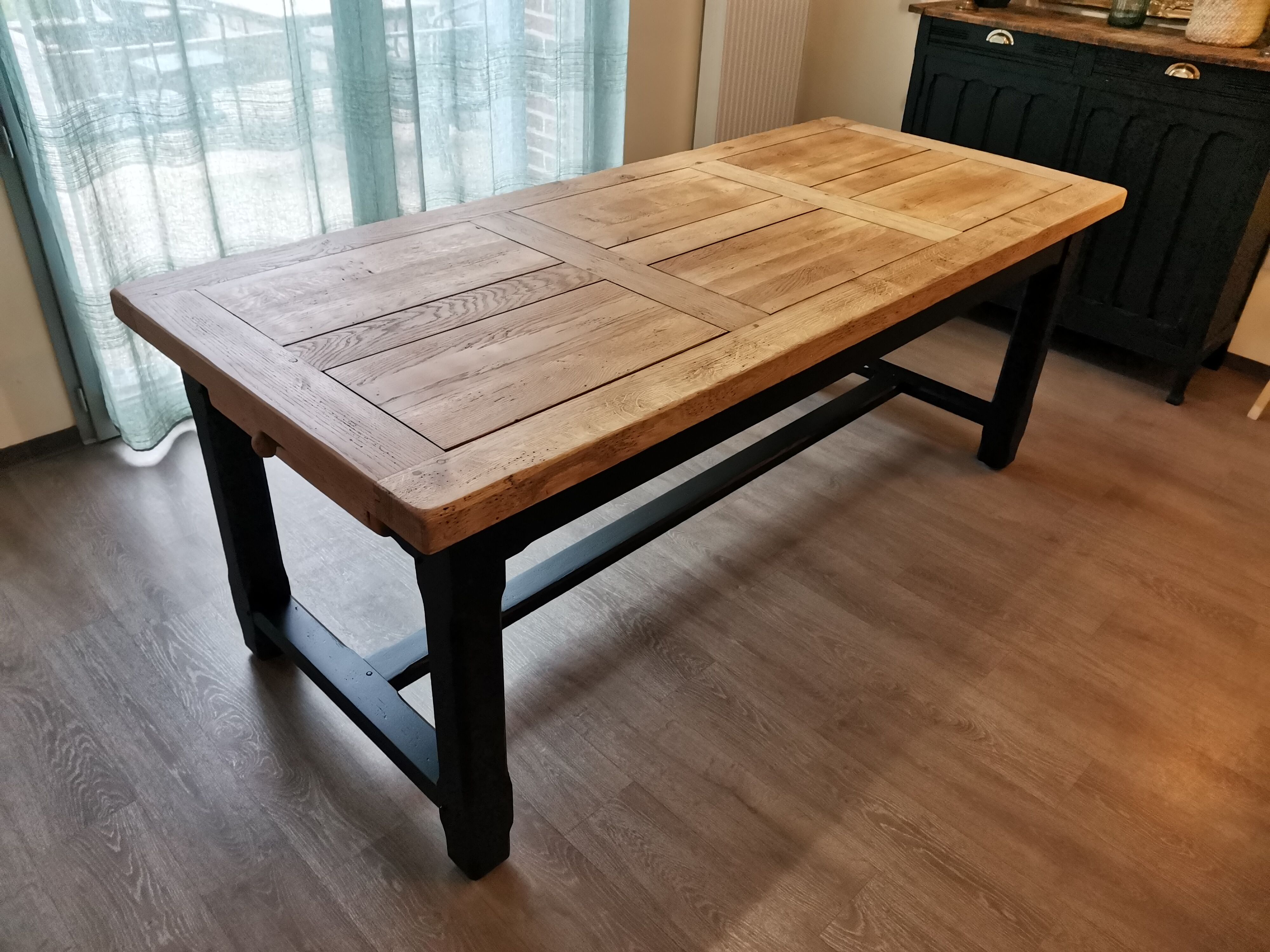 Solid oak farmhouse table