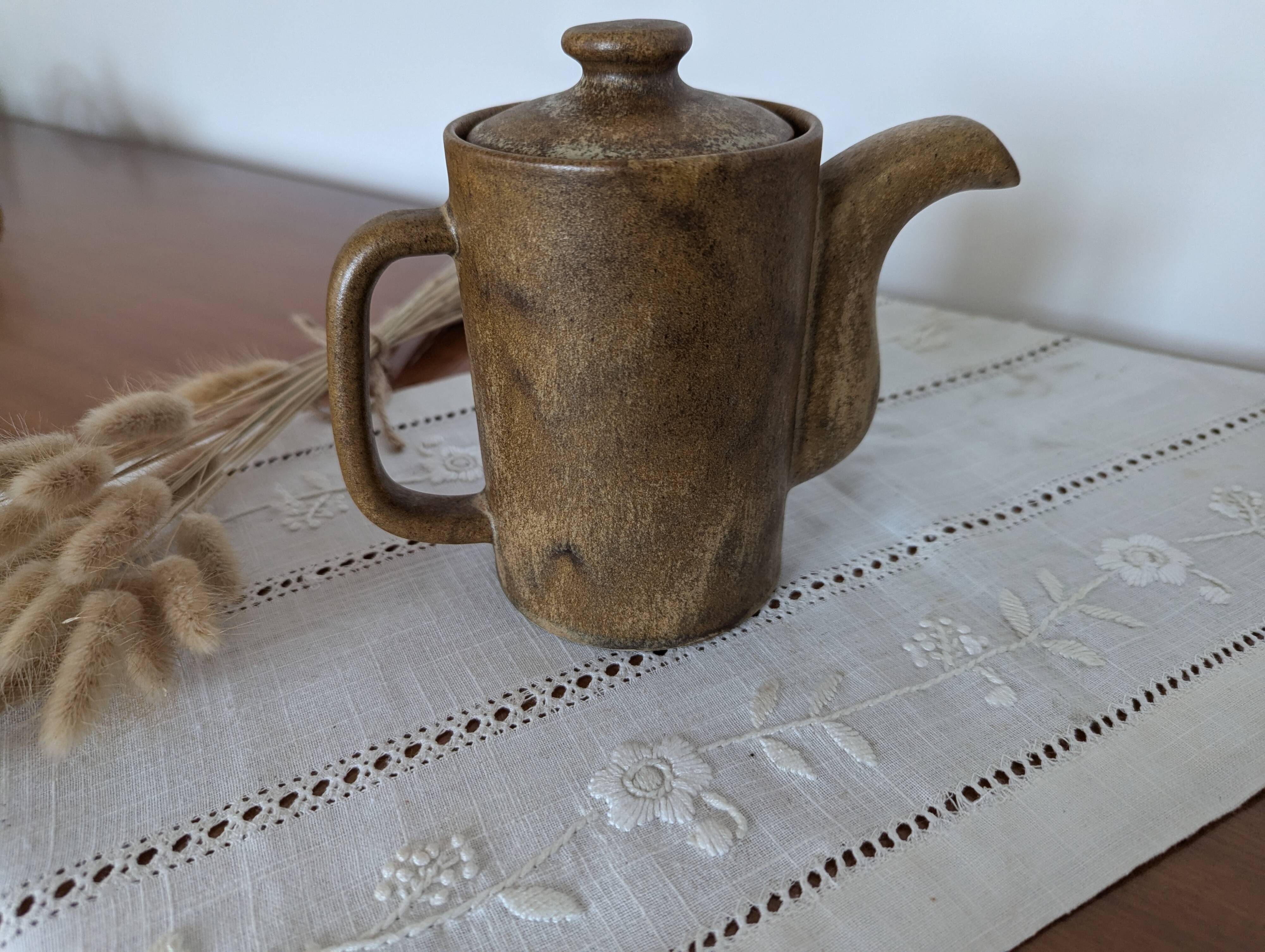 Vintage stoneware coffee pot