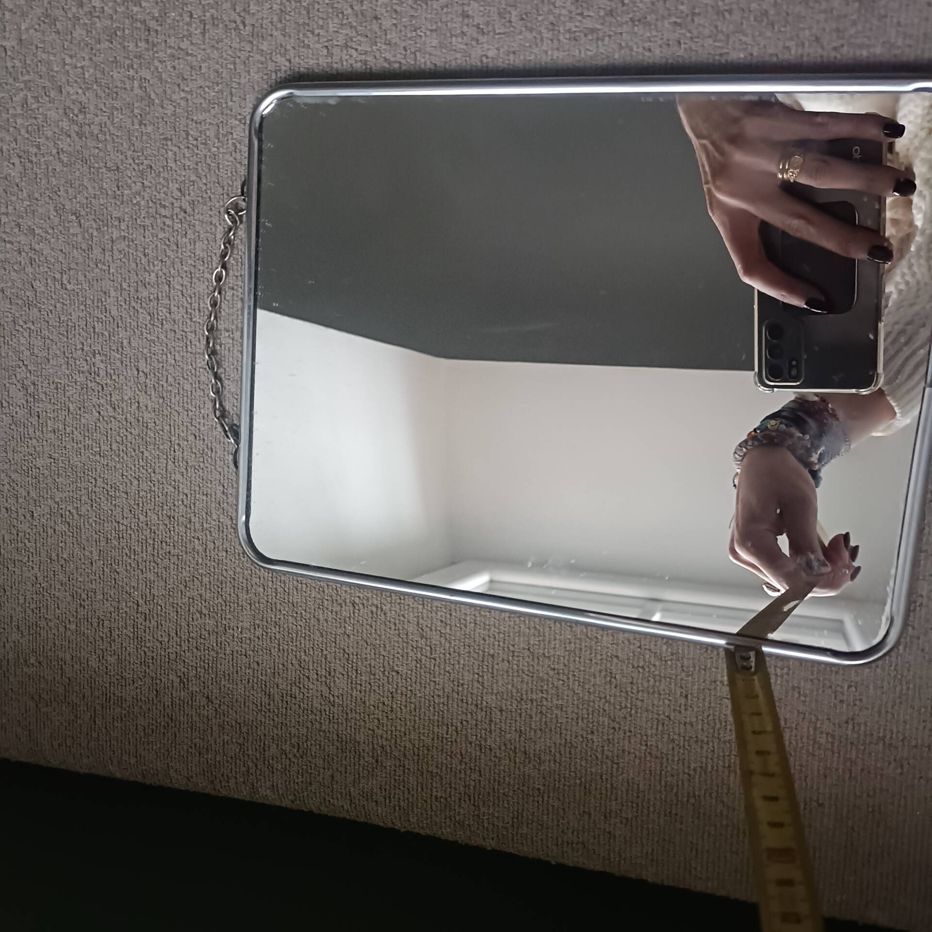 1950s barber mirror