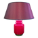 Red illuminated opaline glass table lamp by Peill and Puzzler, Germany 1960s