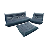 Sofa and ottoman in velvet designed by Michel Ducaroy 1973