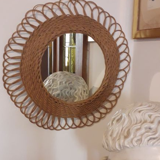 Wicker sun mirror