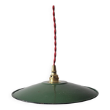 Enamelled sheet metal pendant light