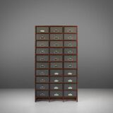 Industrial Filing Cabinet in Wood, Belgium 1920s