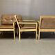 Fauteuil en cuir design scandinave Bernt Petersen 1960