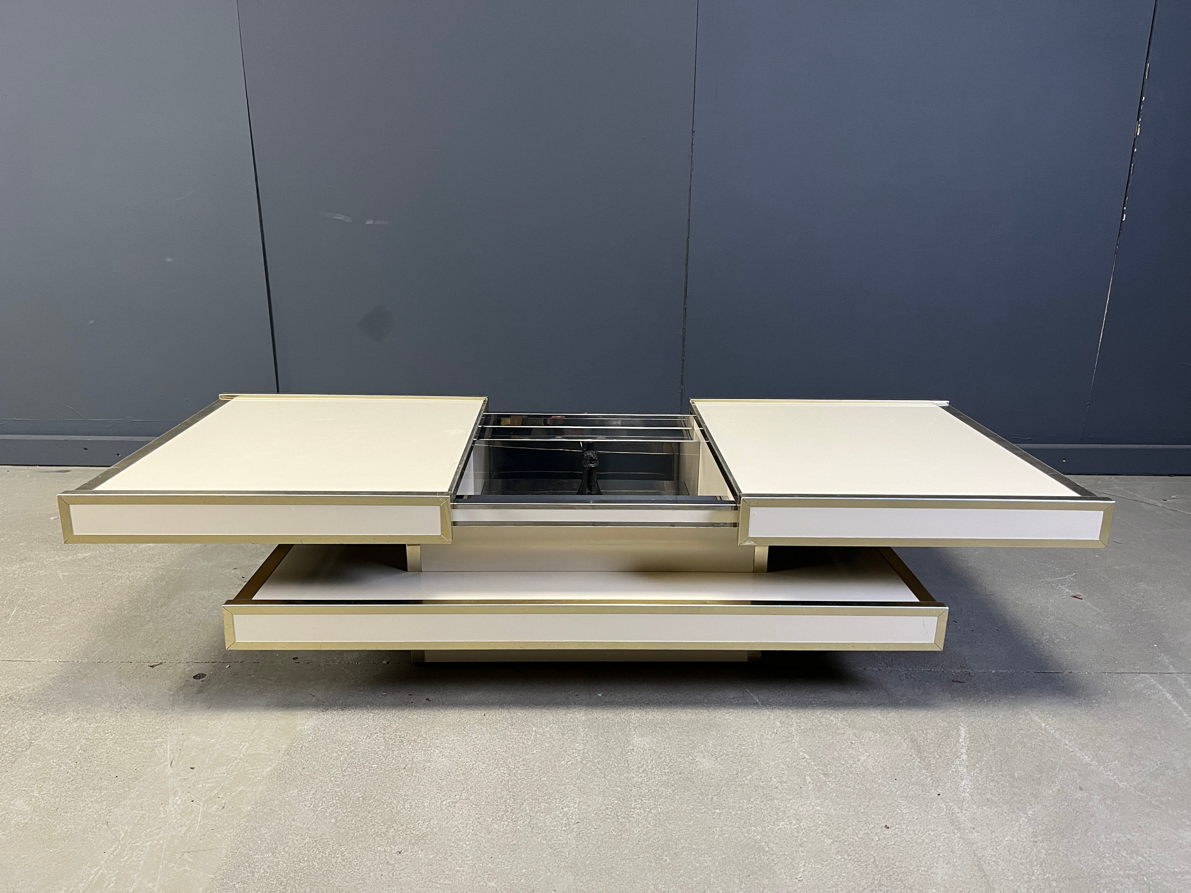 Vintage coffee table by Willy Rizzo for Mario Sabot, 1970s