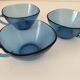 set of three blue Vereco cups