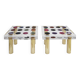 Superego Contemporary Modern Italian Plexiglass and Brass Side Table