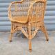 Fauteuil en rotin et osier vintage