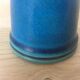 Scandinavian turquoise glazed ceramic candlestick – Denmark, 1960