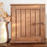 Small antique raw wood cupboard