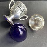 Drageoir, jam maker – Silver metal and blue crystal