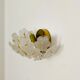 1 of 2 Floral Crystal Glass Wall Lamps by Ernst Palme