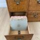 Vintage professional furniture, shannon unis france four-drawer filing cabinet for postcards