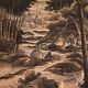 Old tapestry hanging velvet Asia Japan 19th 20th century