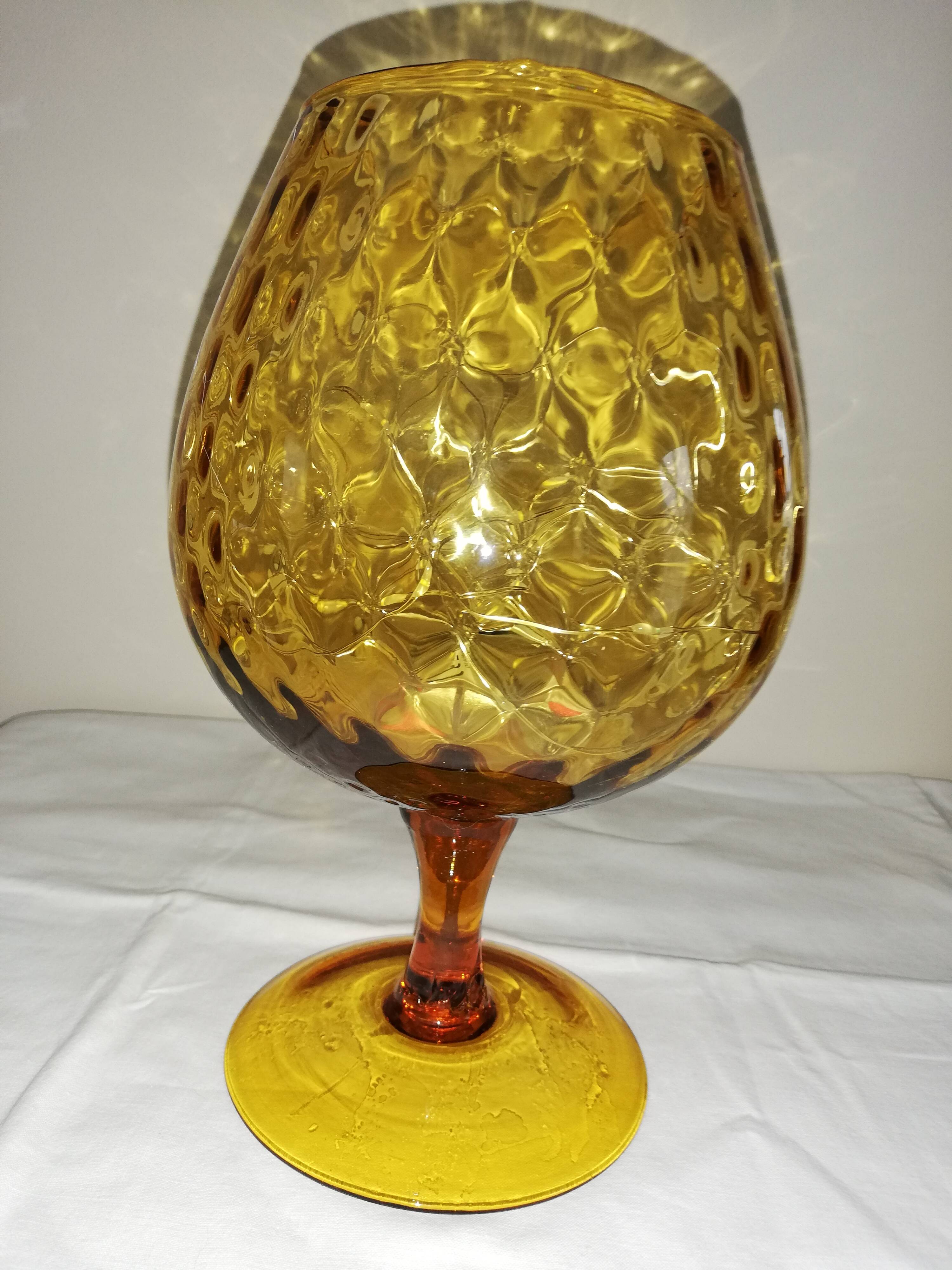 Vase verre ambre