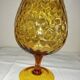 Vase verre ambre