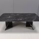 Table basse vintage en marbre noir, 1970