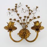 Magnificent vintage Italian wall light with Swarovski crystal, 1970s