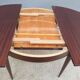 Extendable table mahogany lacquered 1960 butterfly extensions