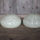 Pair of green Clichy glass lampshades, glass globe for suspension, globe.