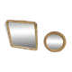Set of 2 Audoux and Minet mirrors with rope from the 1950s.