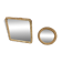 Set of 2 Audoux and Minet mirrors with rope from the 1950s.