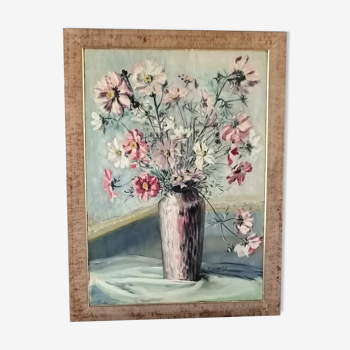 Old flower bouquet table 40X56cm