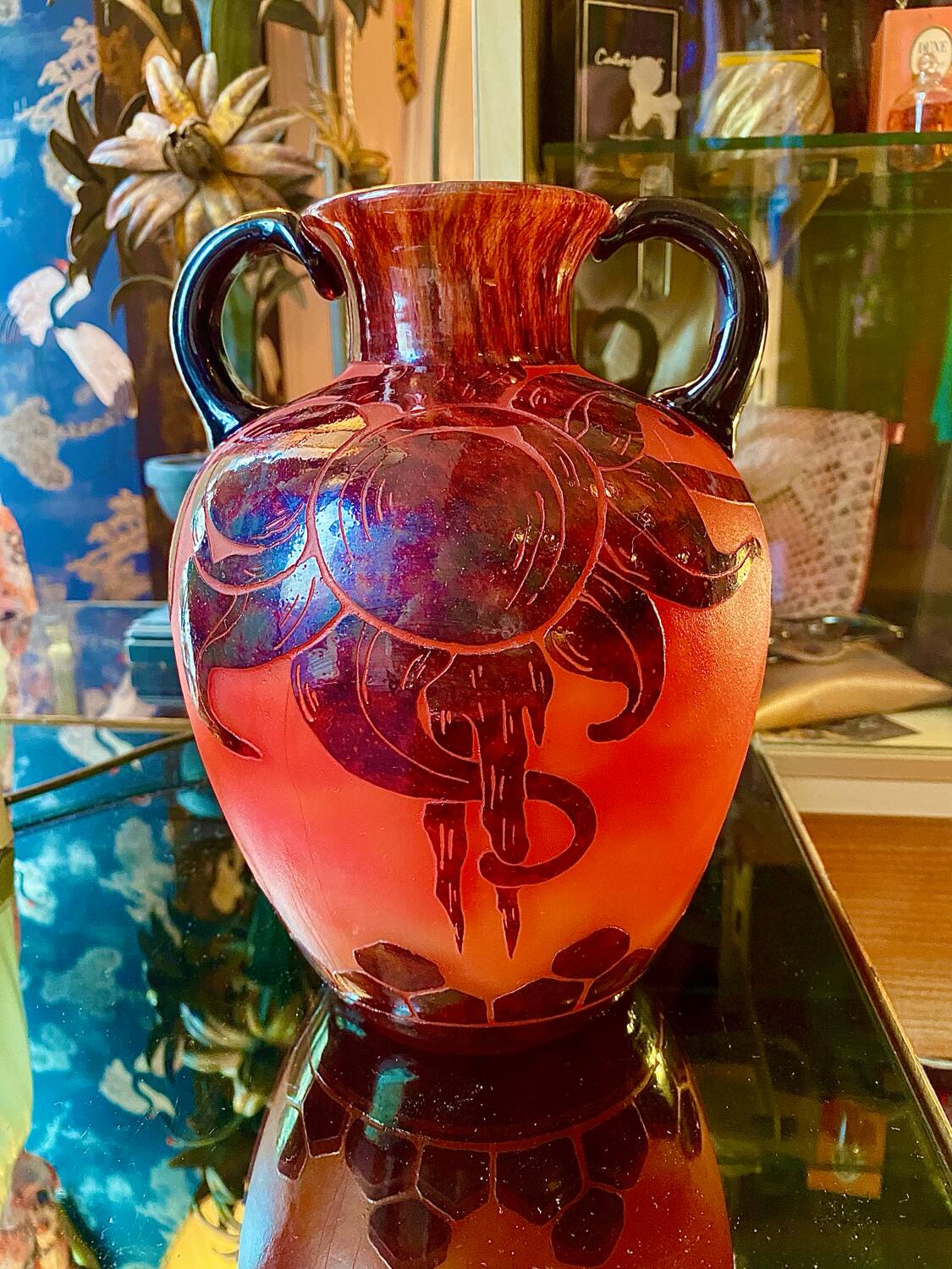 Vase art nouveau le verre francais