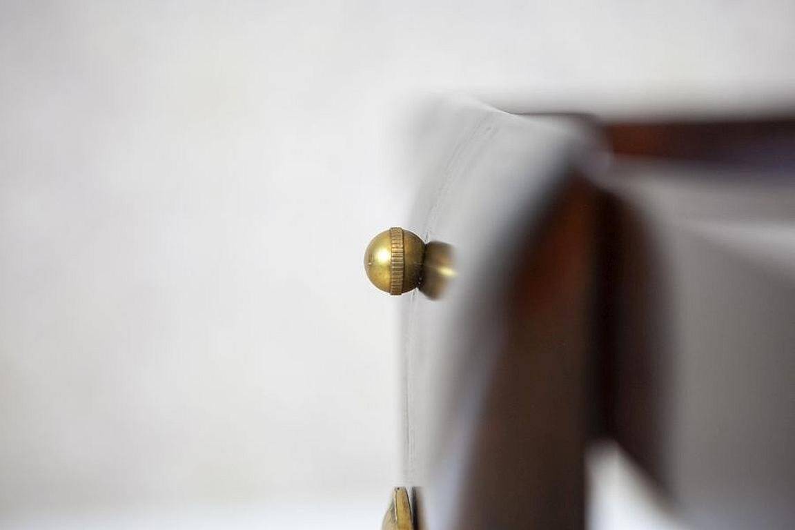 Vintage Side Table in Dark Brown Beech, 1950s